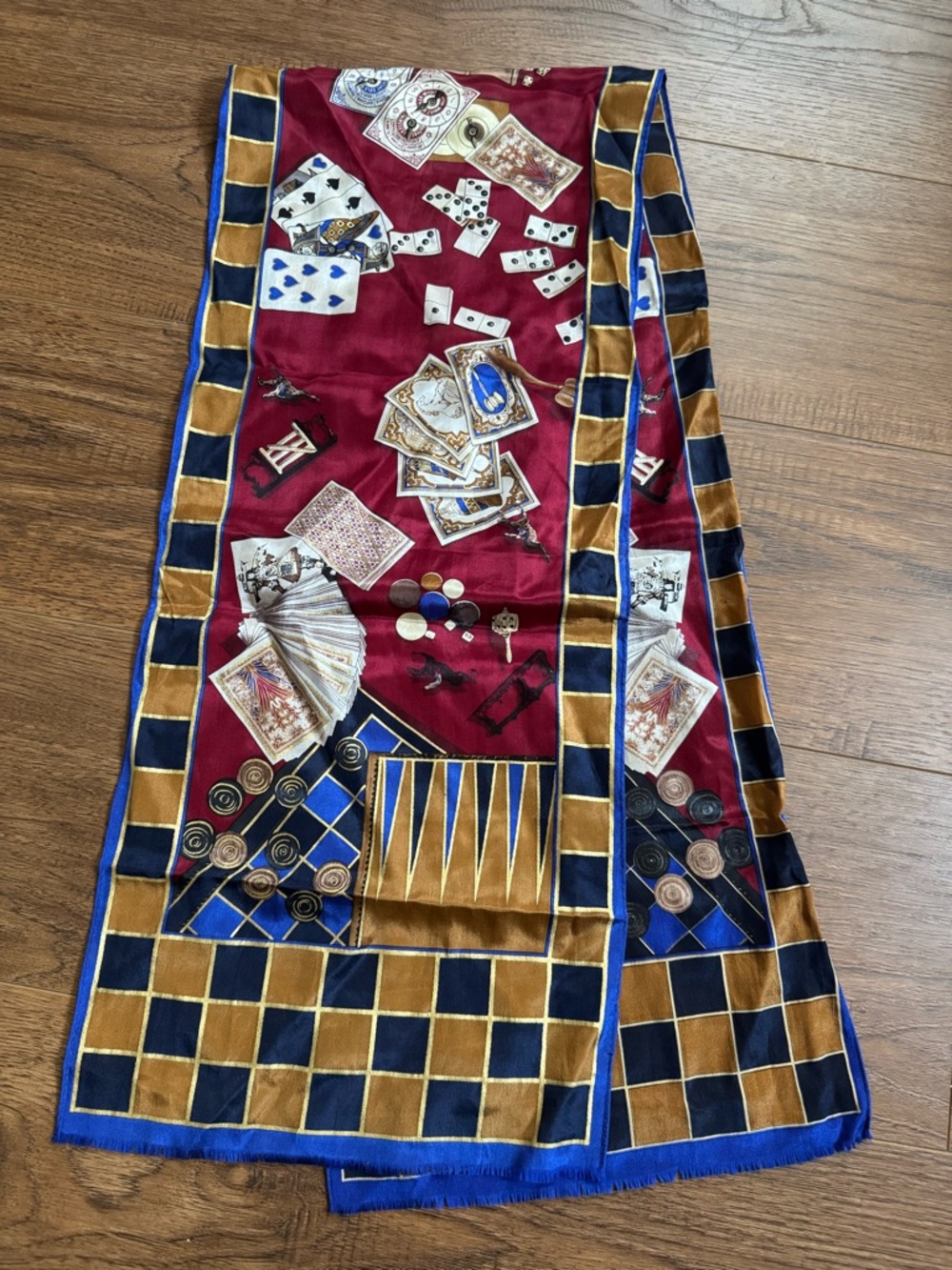 Oscar de la Renta casino print silk scarf - Picture 4 of 7